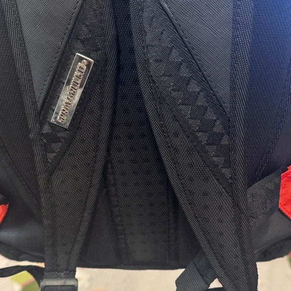 Sprayground limited edition Black Backpack with Silver Shark Design